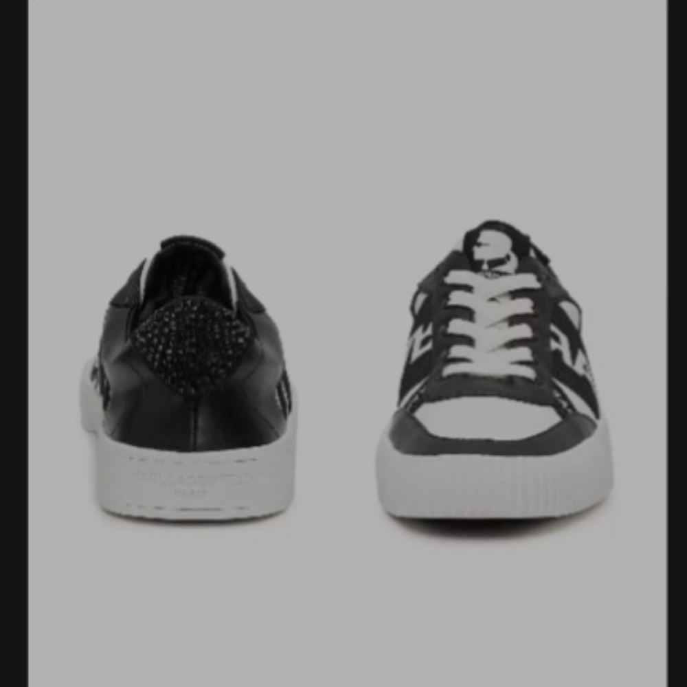 MICROSUEDE AND TUMBLED PU UPPER •KARL LAGERFELD LOGO PRINTED UPPER DETAIL •RHINE - Picture 4 of 6